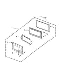 Whirlpool W10629794 Microwave Door Assembly (Stainless) Genuine Original Equipment Manufacturer (OEM) Part Stainless