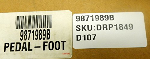 Whirlpool Part Number 9871989B: Pedal, Foot (Black)
