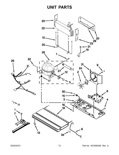 Whirlpool W10464775 Refrigerator Housing Genuine Original Equipment Manufacturer (OEM) Part